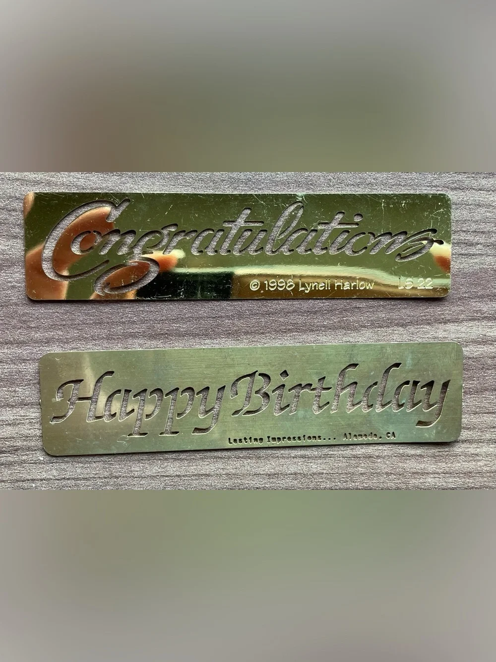 Vintage Stampin Up Wooden Stamp Lot - Milestone Celebration Graduation